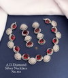 Silver And Rose Gold AD Diamond Necklace 4 Catalog
